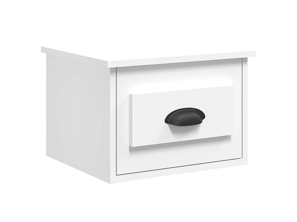 Tables de chevet murales 2 pcs blanc 41,5x36x28 cm