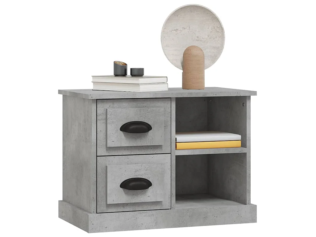 Nachttisch Betongrau 60x35,5x45 cm