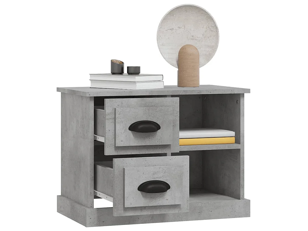 Nachttisch Betongrau 60x35,5x45 cm