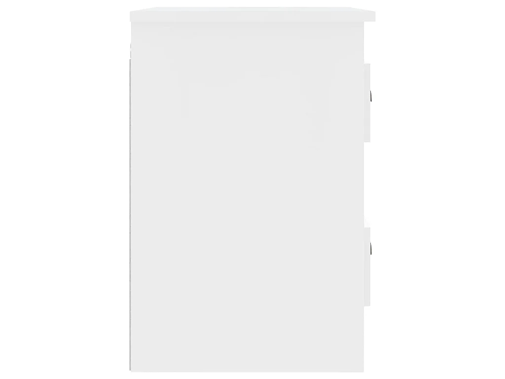 Table de chevet murale blanc brillant 41,5x36x53 cm
