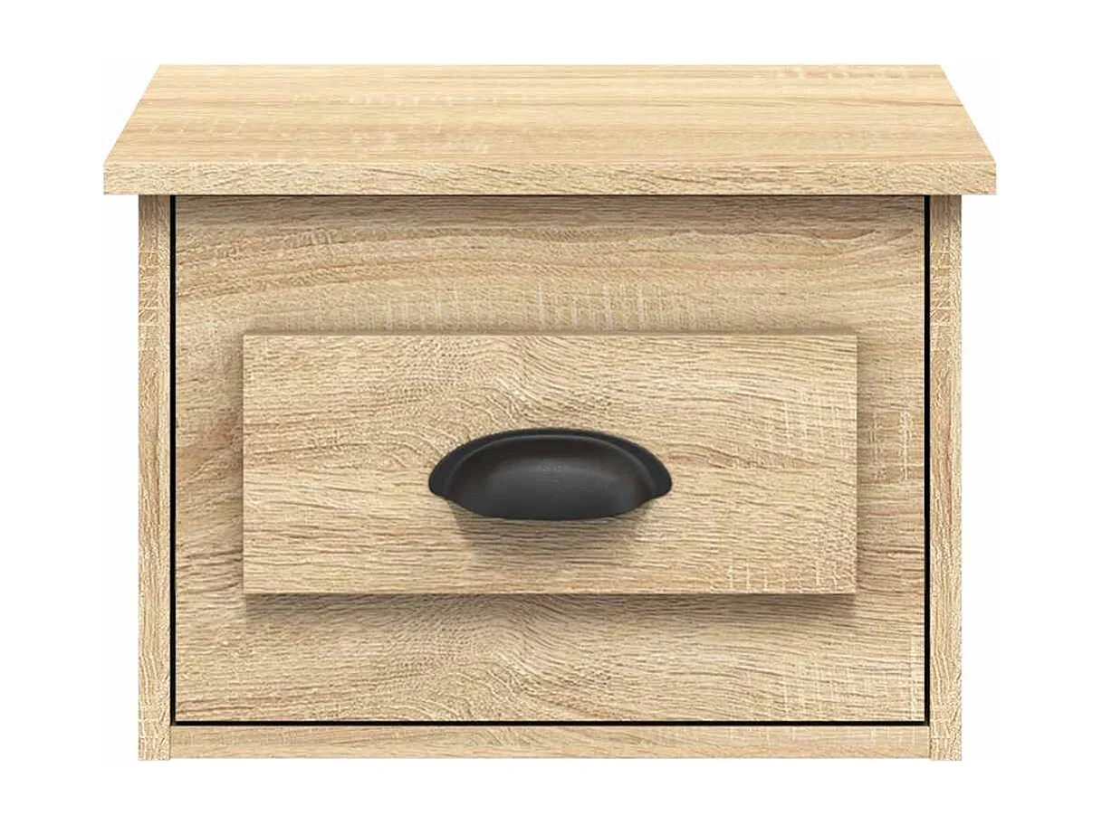 Tables de chevet murales 2 pcs chêne sonoma 41,5x36x28 cm