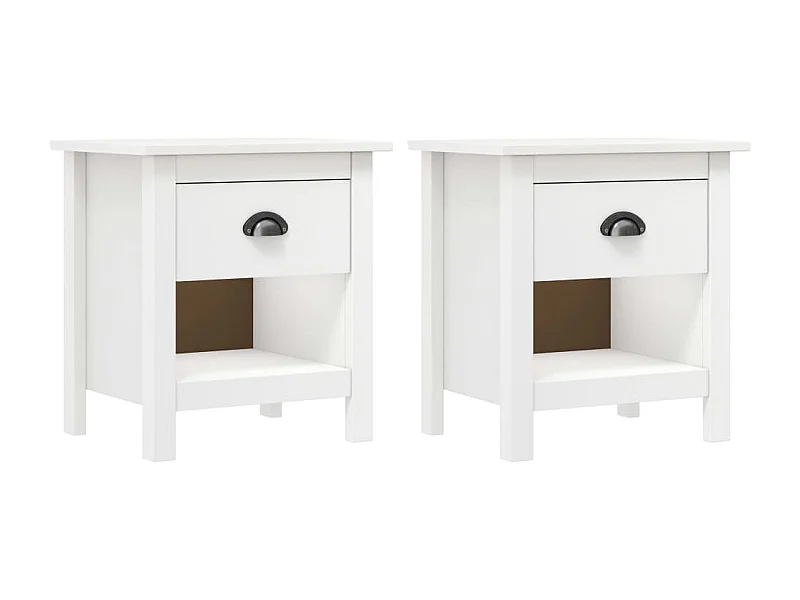 Mesas cabeceira Hill 2 pcs 46x35x49,5cm pinho maciço