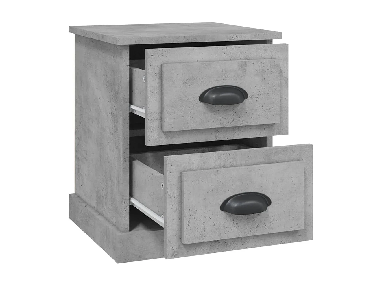 Tables de chevet 2 pcs gris béton 39x39x47,5 cm bois ingénierie