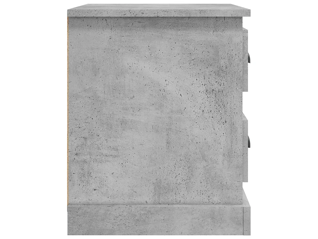 Tables de chevet 2 pcs gris béton 39x39x47,5 cm bois ingénierie