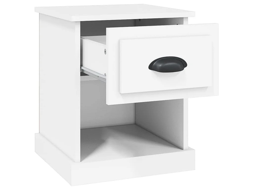 Tables de chevet 2 pcs blanc 39x39x47,5 cm bois d'ingénierie