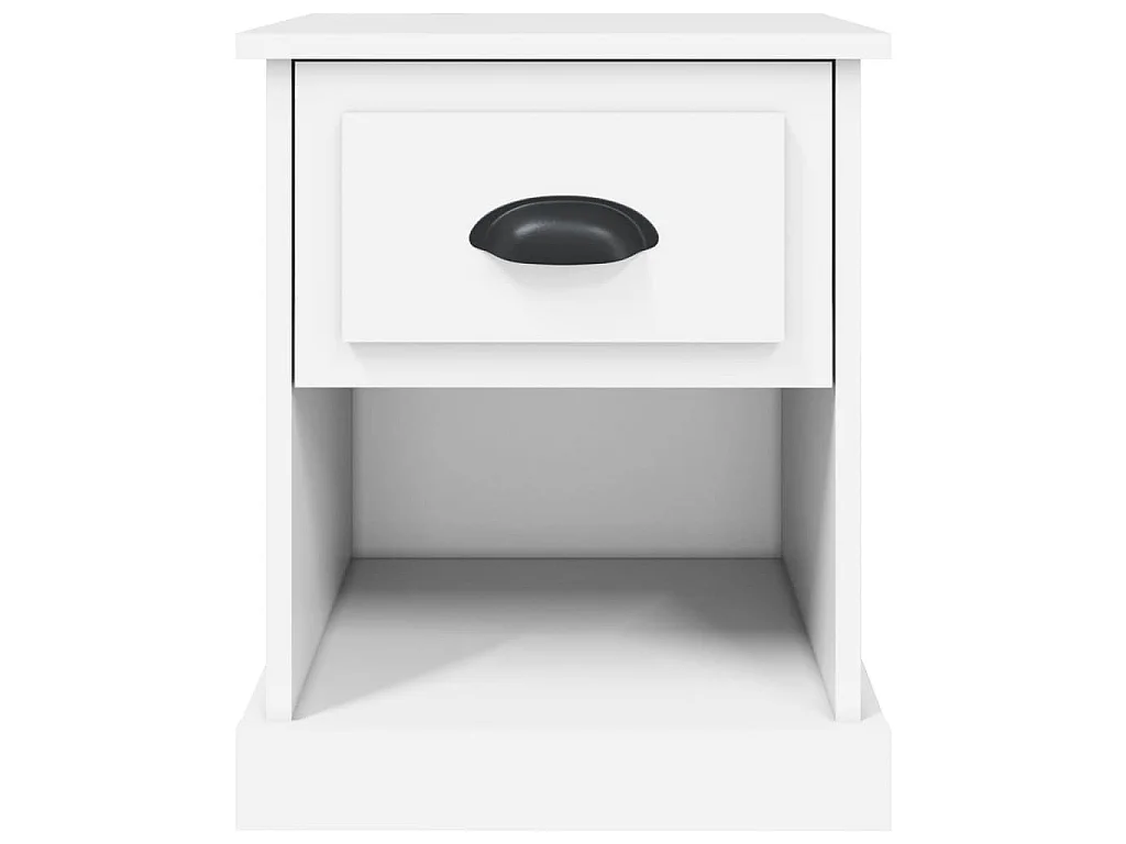 Tables de chevet 2 pcs blanc 39x39x47,5 cm bois d'ingénierie