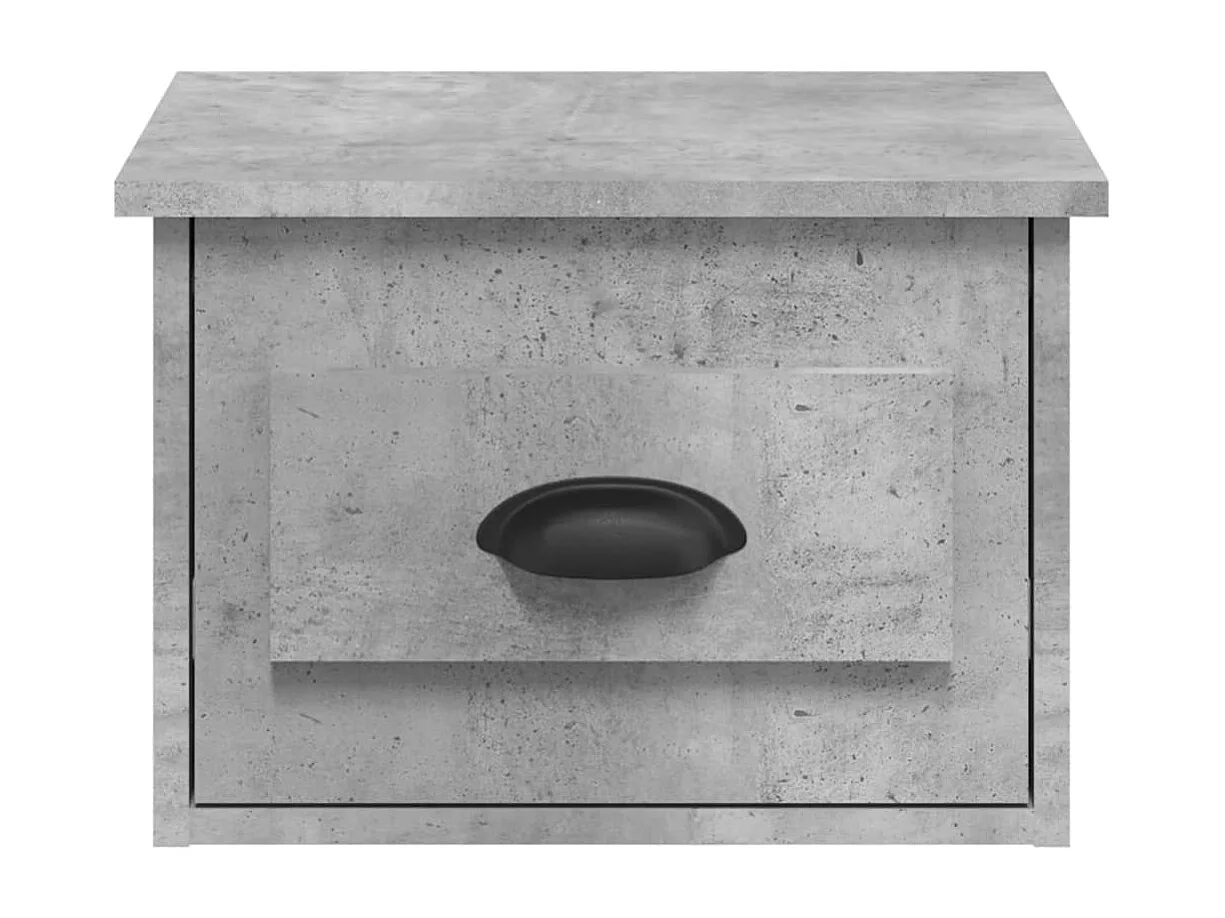 Tables de chevet murales 2 pcs gris béton 41,5x36x28 cm