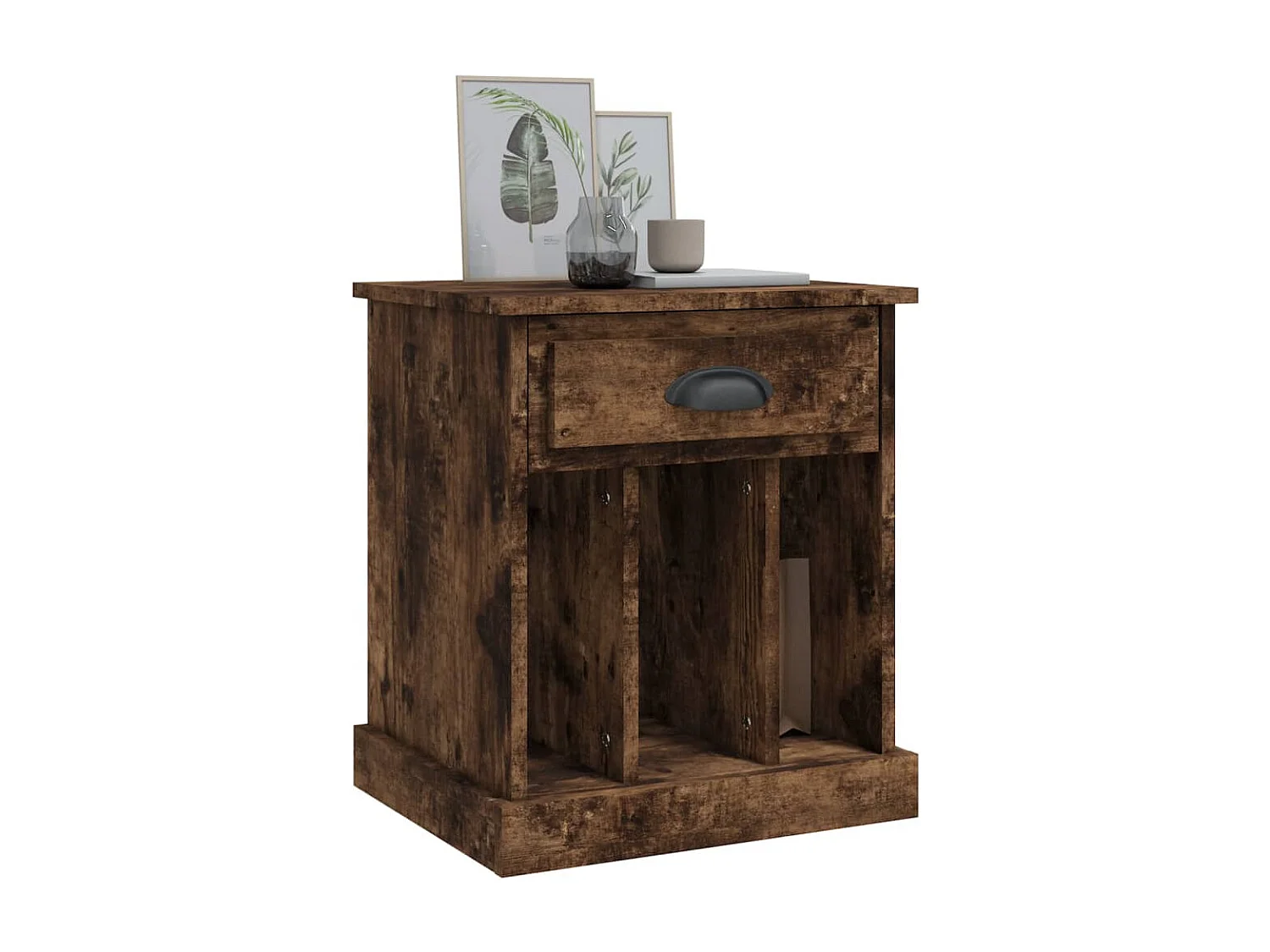 Comodini 2pz Rovere Fumo 43x36x50 cm