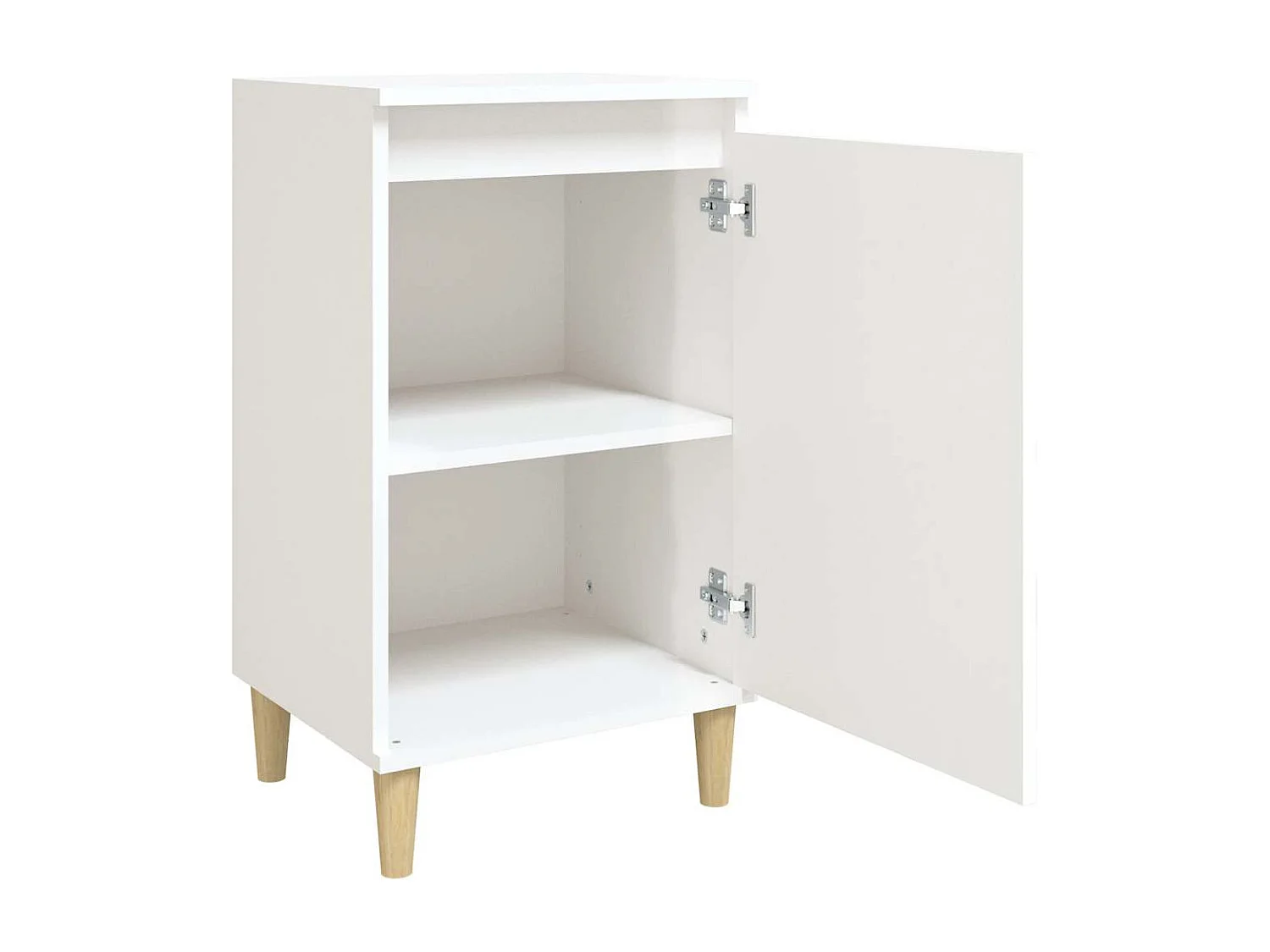 Table de chevet blanc brillant 40x35x70 cm bois d’ingénierie