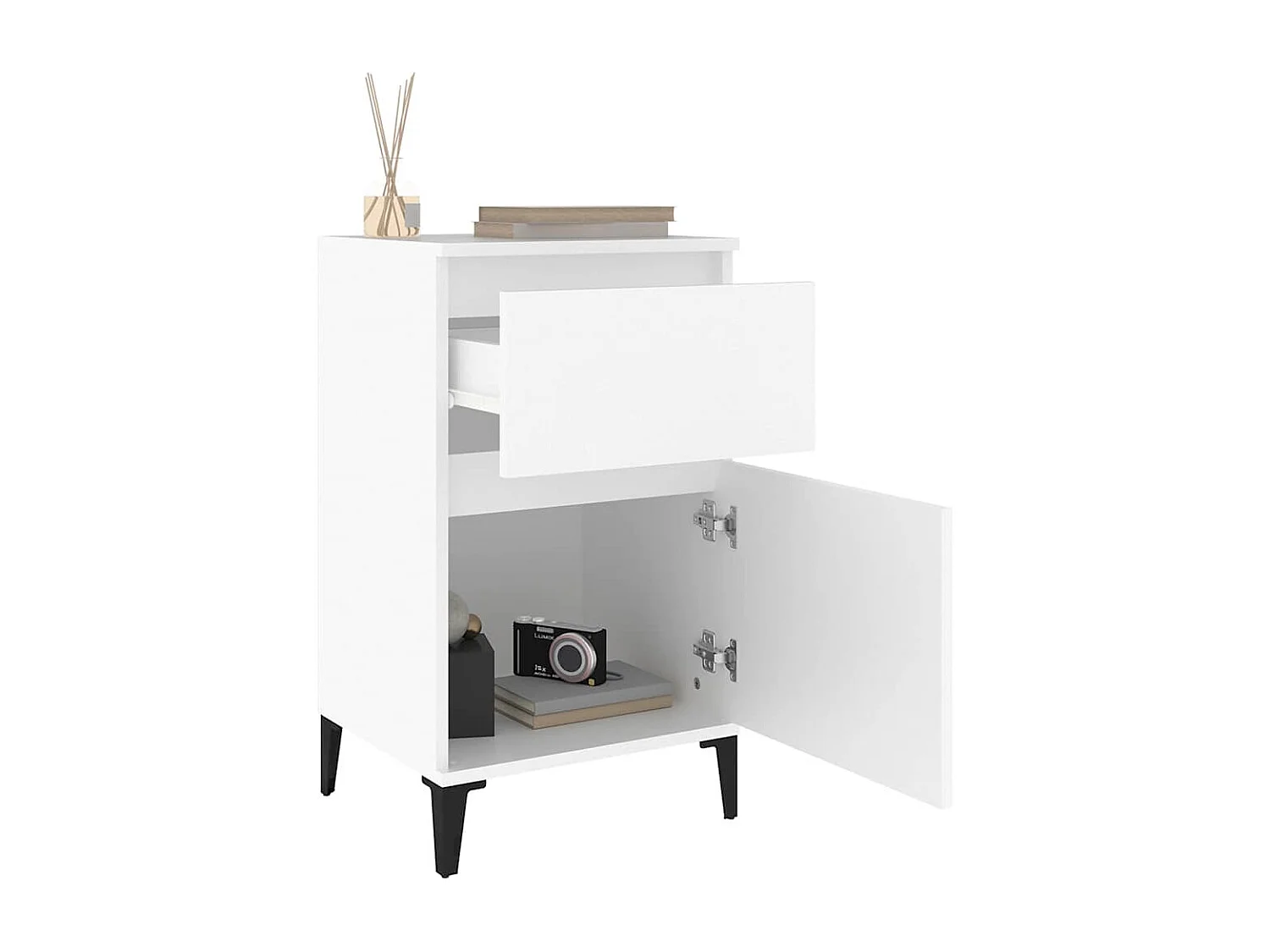 Comodino Bianco 40x35x70 cm