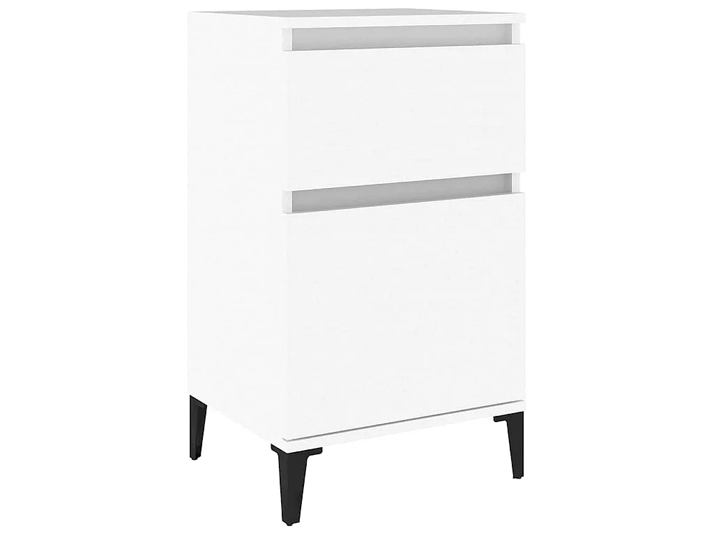 Table de chevet blanc 40x35x70 cm