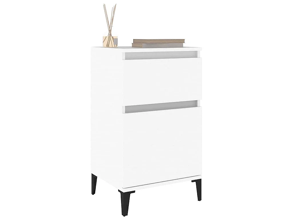 Table de chevet blanc 40x35x70 cm