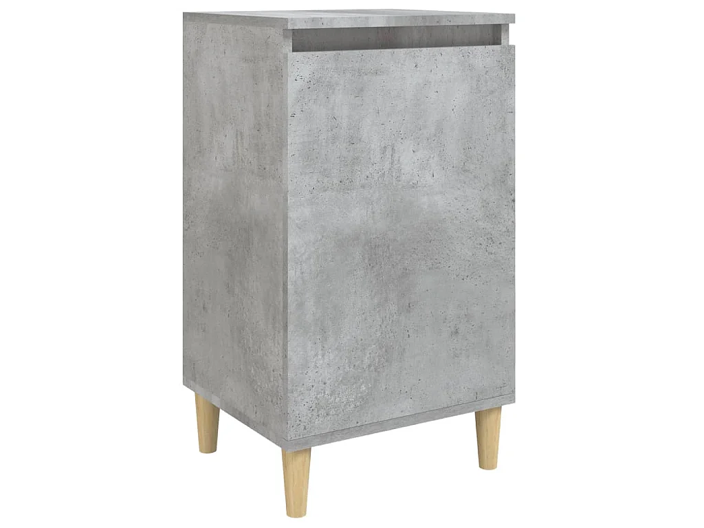 Comodino Grigio Cemento 40x35x70 cm in Legno Multistrato