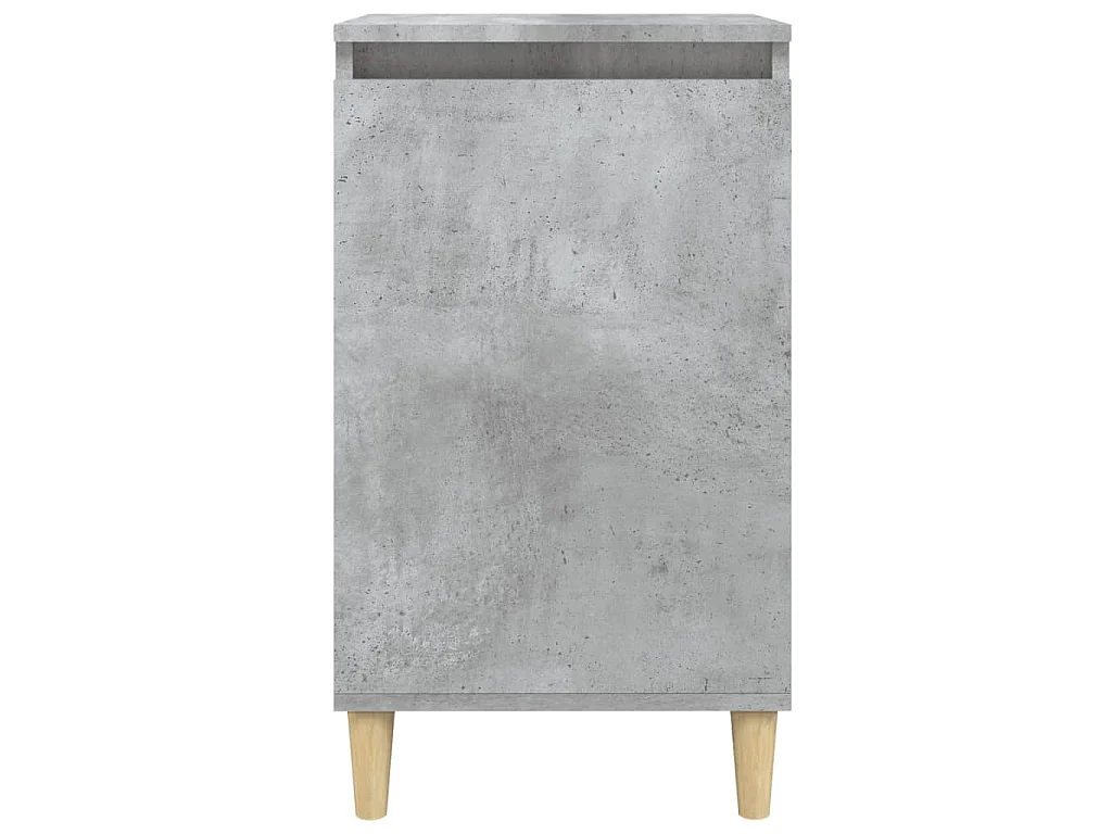 Comodino Grigio Cemento 40x35x70 cm in Legno Multistrato