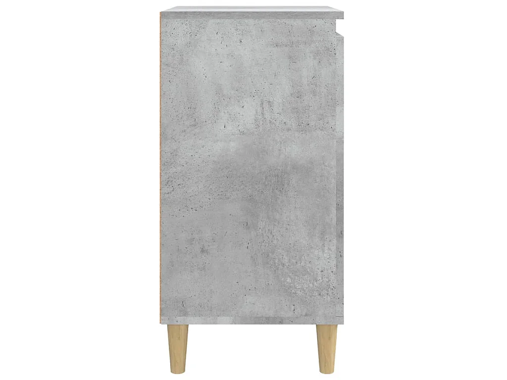 Comodino Grigio Cemento 40x35x70 cm in Legno Multistrato