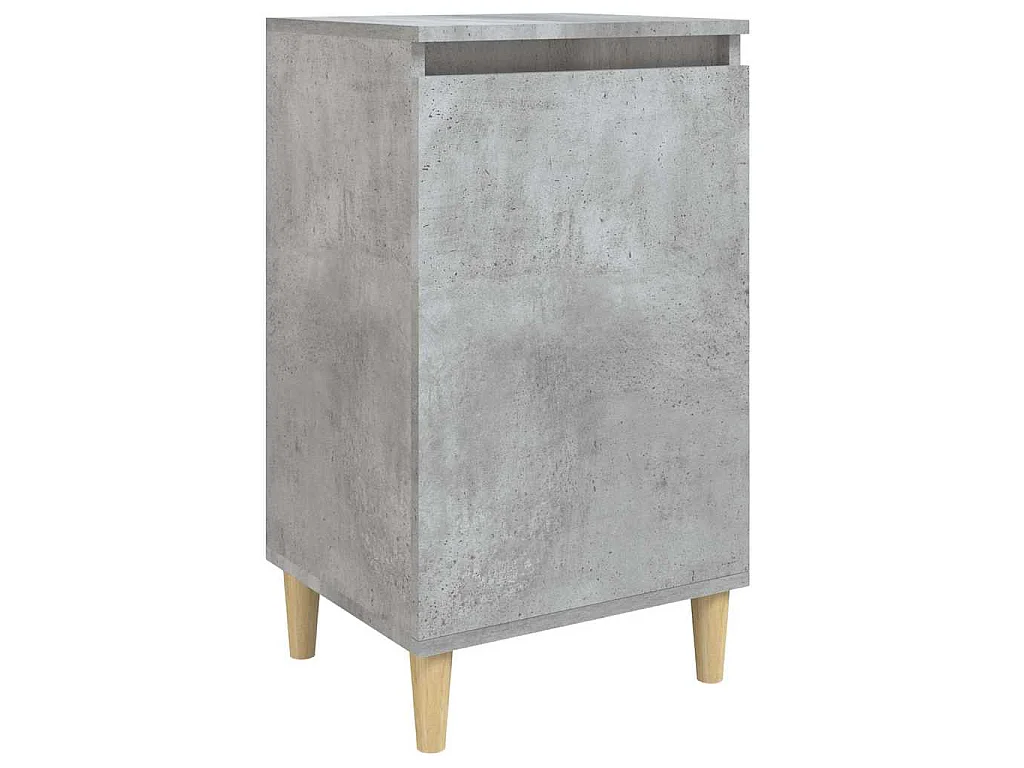 Table de chevet gris béton 40x35x70 cm bois d'ingénierie