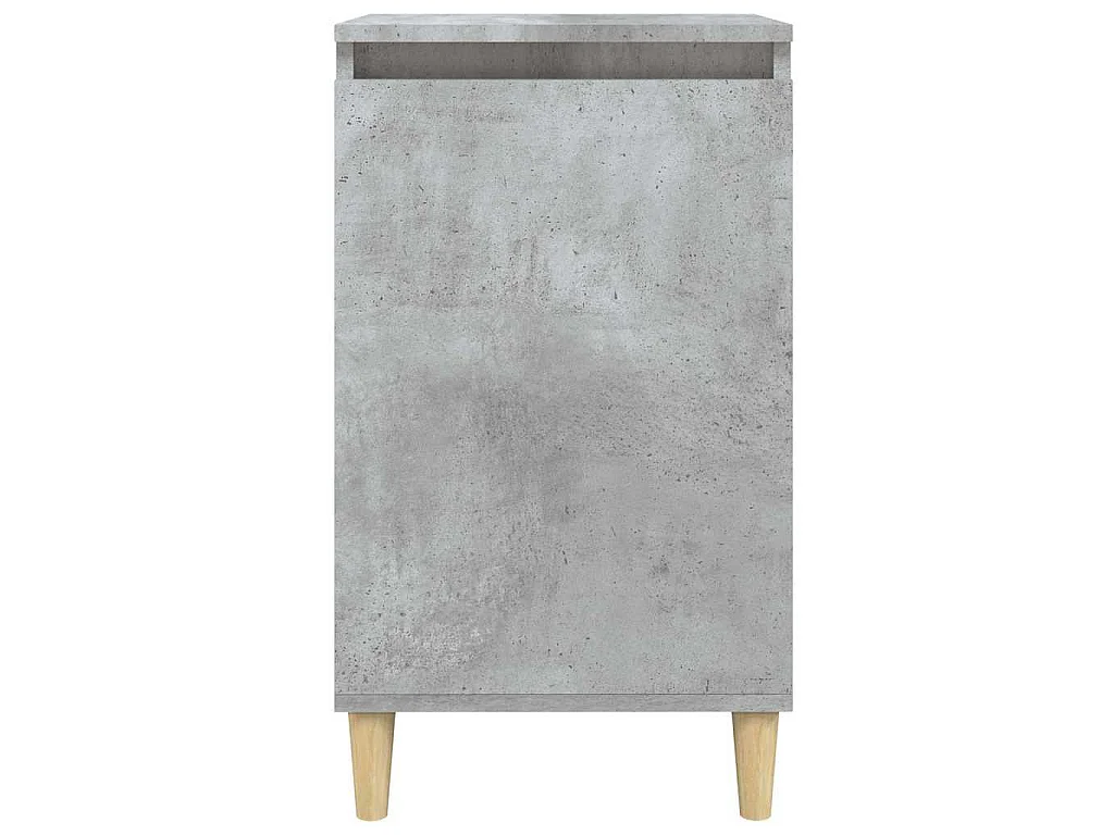 Table de chevet gris béton 40x35x70 cm bois d'ingénierie