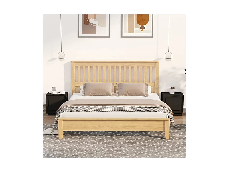 Comodini 2 pz Neri 44x35x45 cm in Legno Multistrato