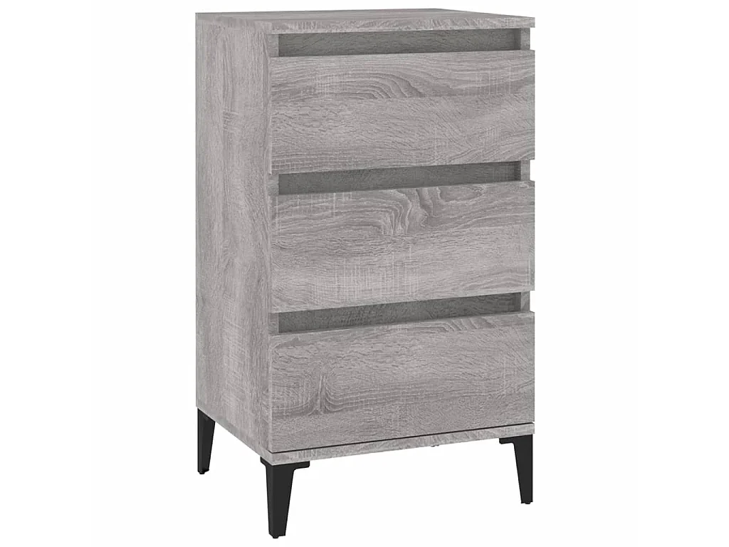 Table de chevet sonoma gris 40x35x70 cm bois d'ingénierie