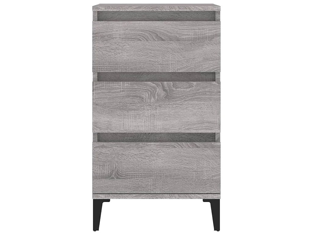 Table de chevet sonoma gris 40x35x70 cm bois d'ingénierie