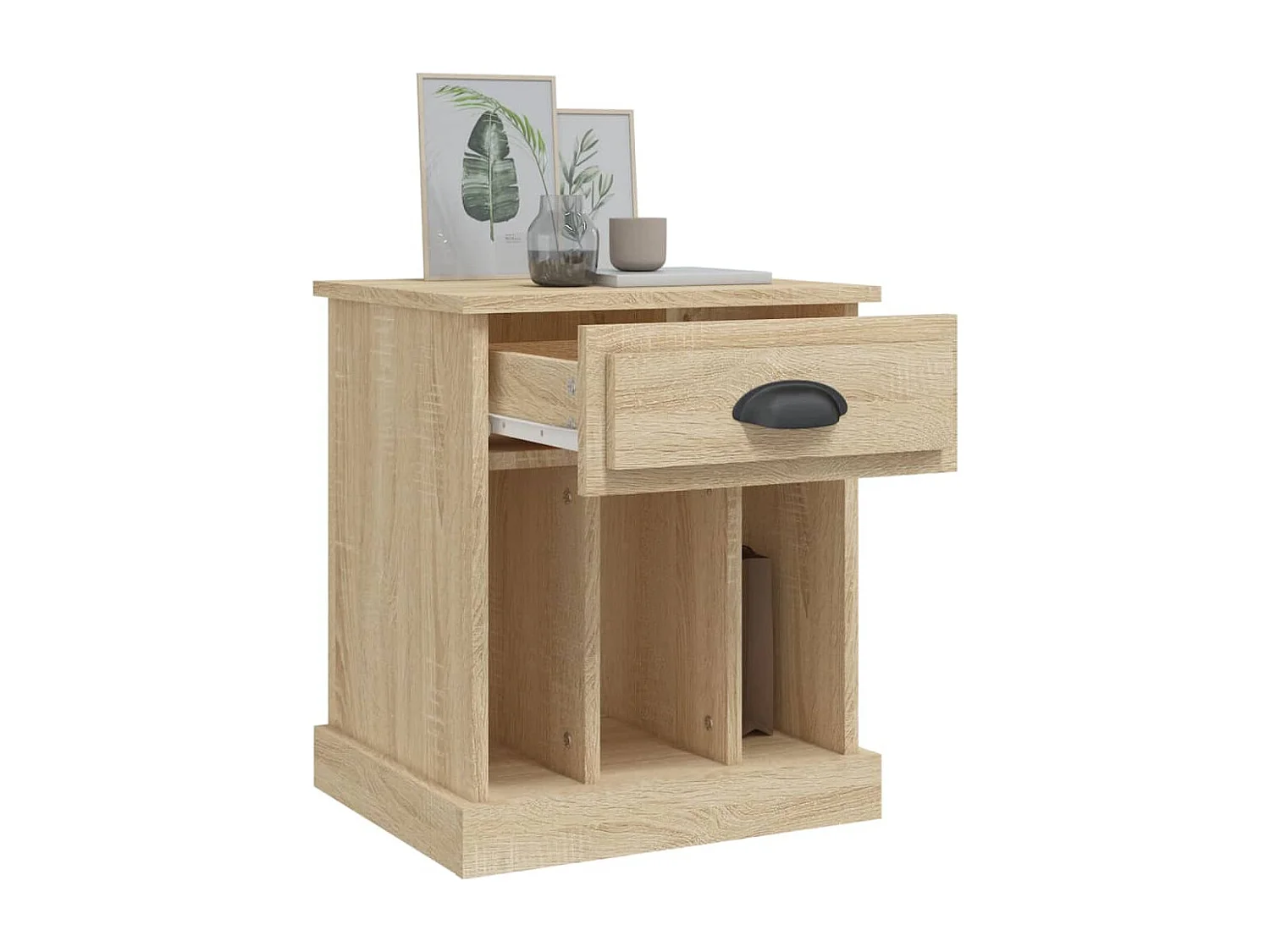 Table de chevet chêne sonoma 43x36x50 cm