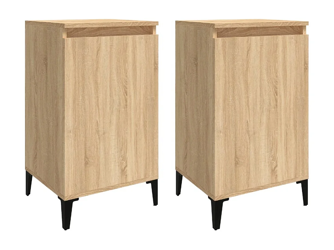 Tables de chevet 2pcs chêne sonoma 40x35x70cm bois d'ingénierie