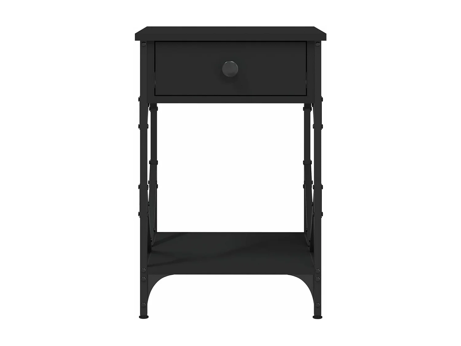 Nachttisch Schwarz 40x42x60 cm Holzwerkstoff