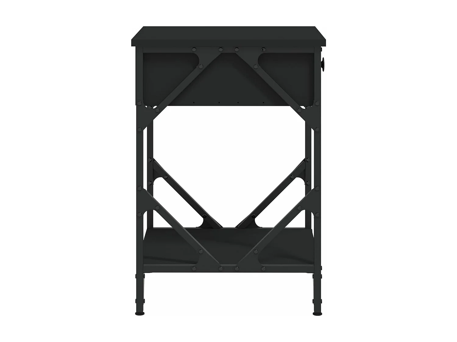 Nachttisch Schwarz 40x42x60 cm Holzwerkstoff