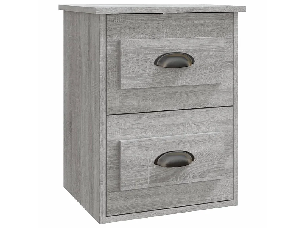 Table de chevet murale sonoma gris 41,5x36x53 cm