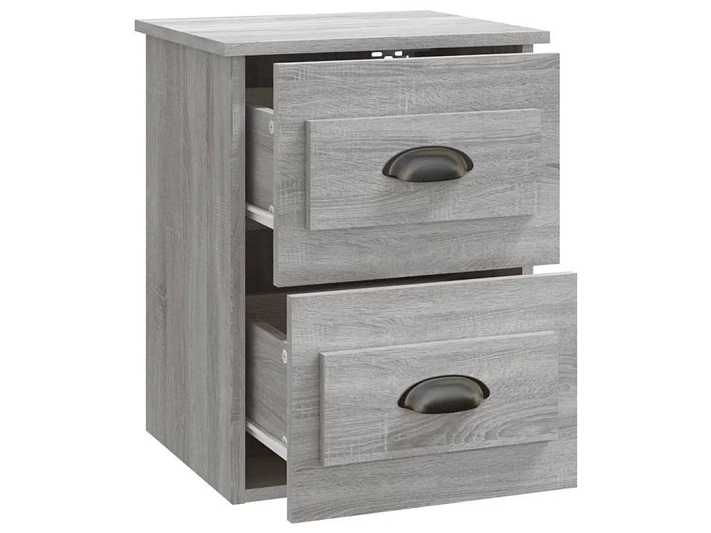 Mesa de cabeceira de parede 41,5x36x53 cm cinzento sonoma