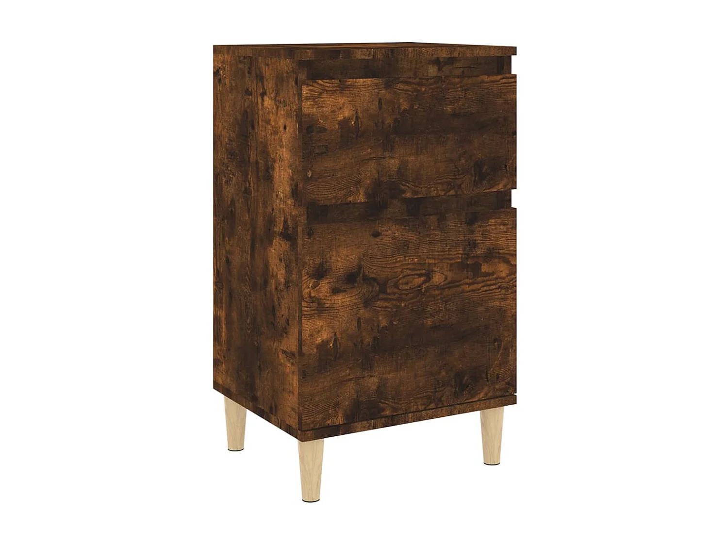 Table de chevet chêne fumé 40x35x70 cm