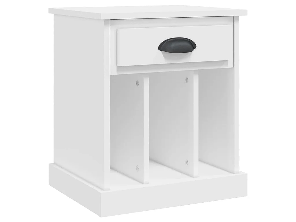 Table de chevet blanc 43x36x50 cm