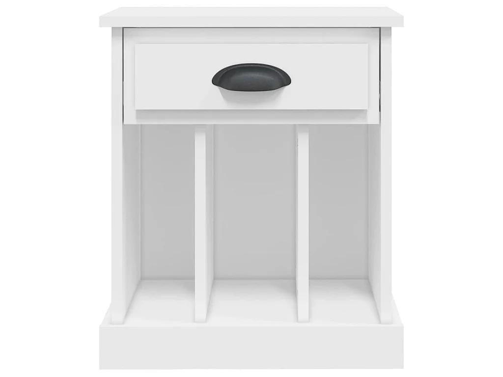 Table de chevet blanc 43x36x50 cm