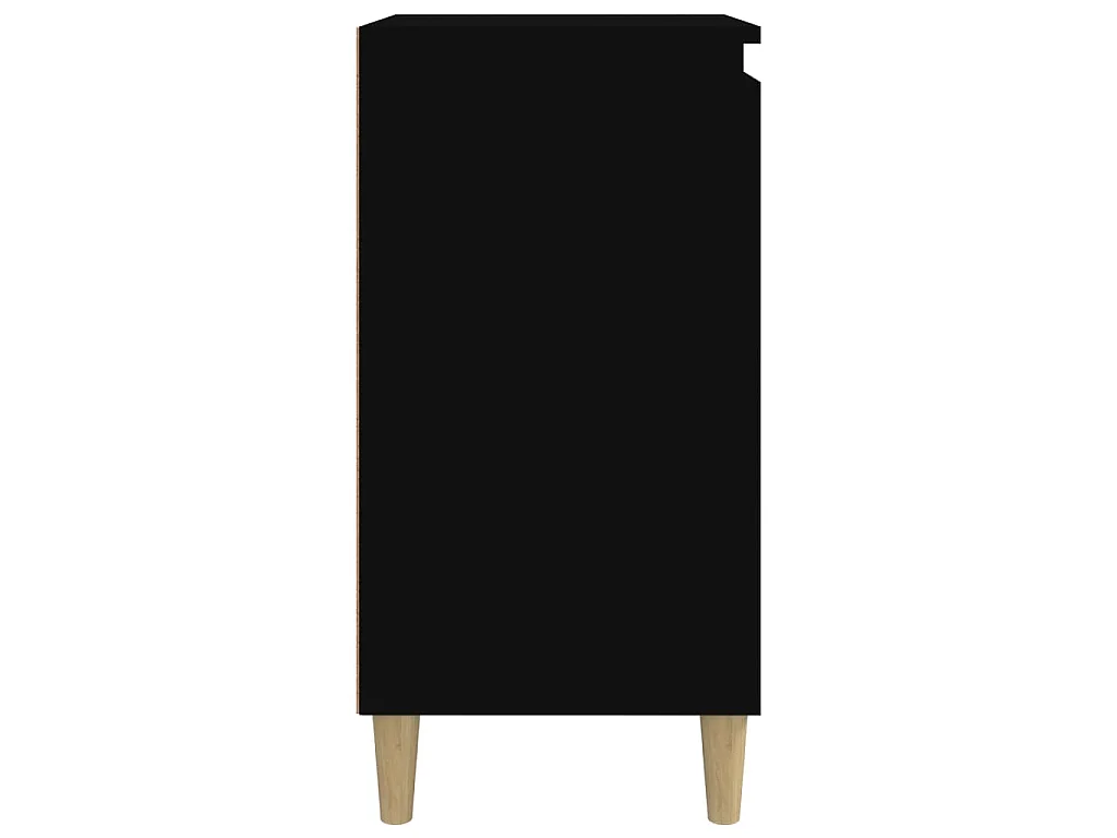 Tables de chevet 2 pcs noir 40x35x70 cm bois d'ingénierie