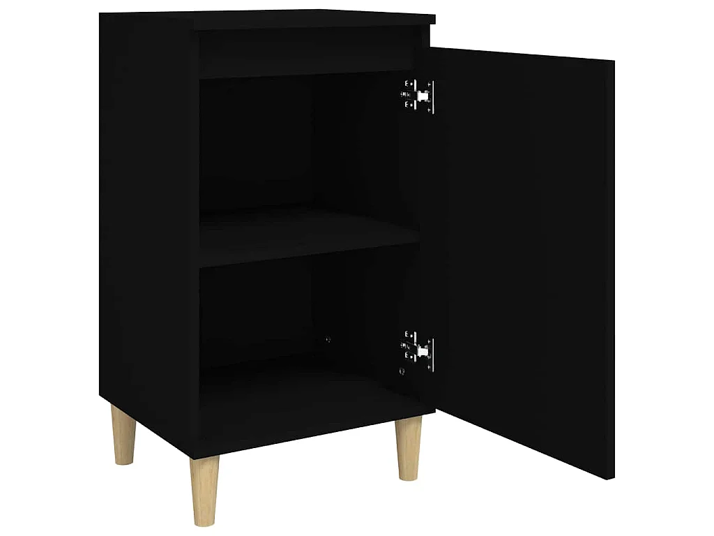 Nachtkastjes 2 st 40x35x70 cm bewerkt hout zwart