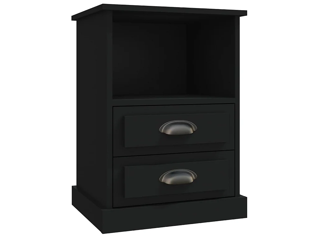 Tables de chevet 2 pcs noir 43x36x60 cm