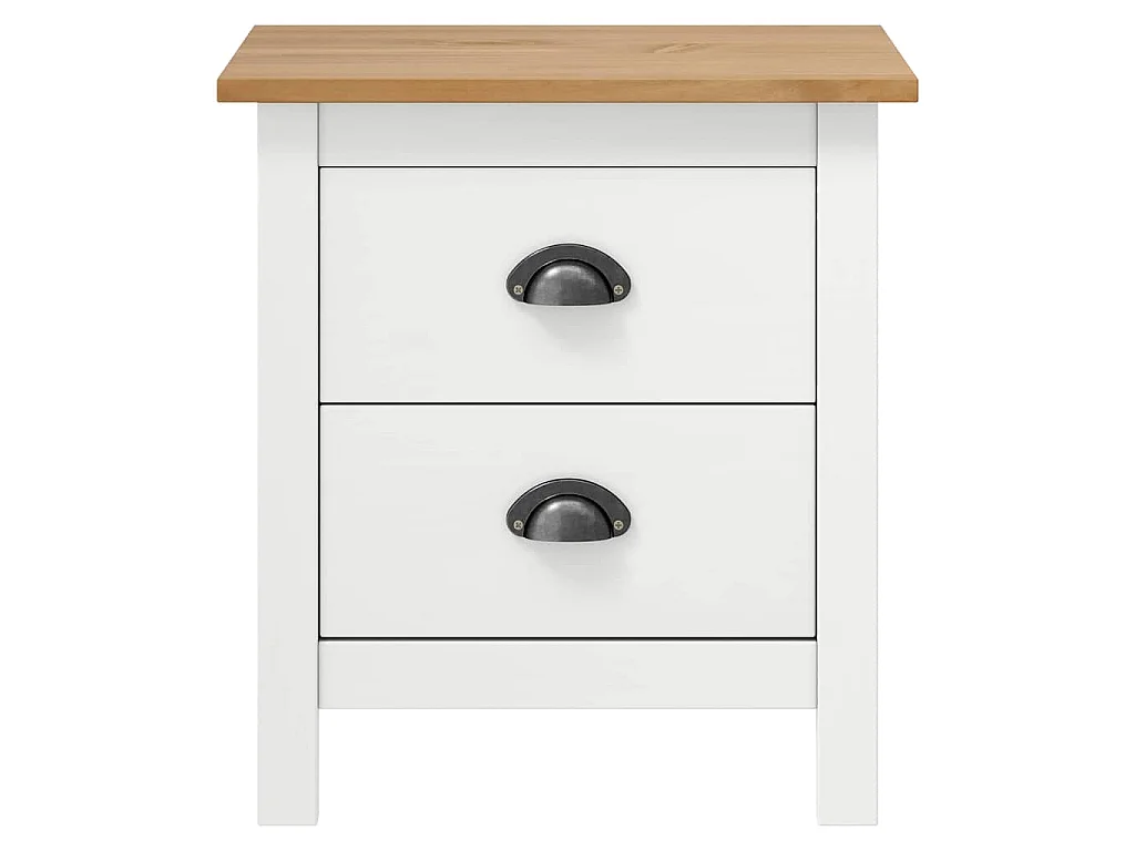 Nachtkastjes 2 st Hill 46x35x49,5 cm grenenhout wit