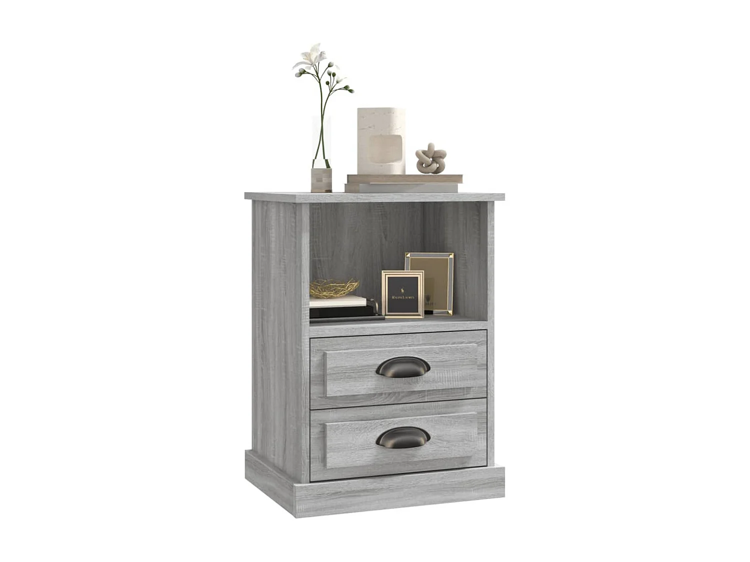 Nachttische 2 Stk. Grau Sonoma 43x36x60 cm