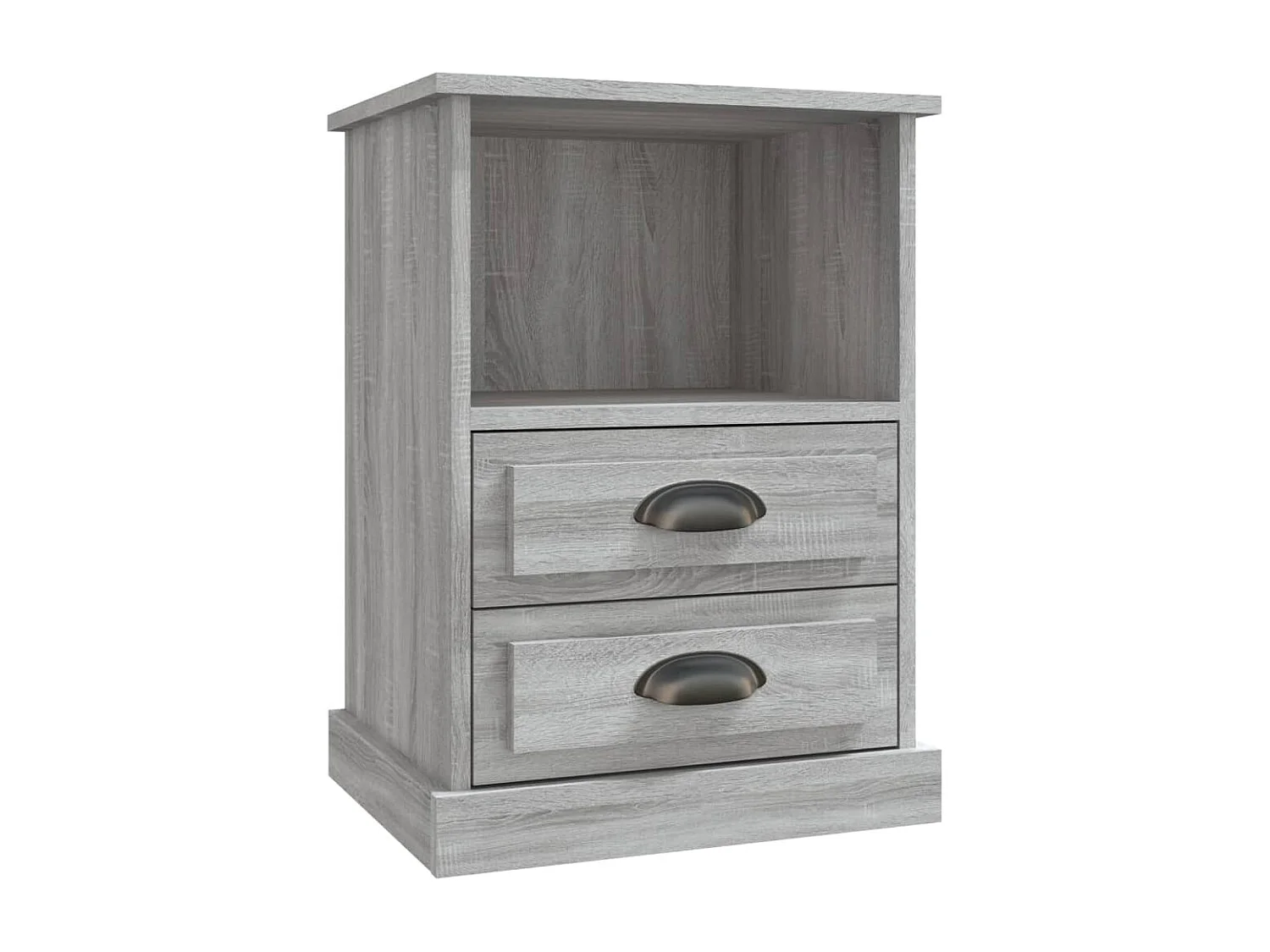 Nachttische 2 Stk. Grau Sonoma 43x36x60 cm