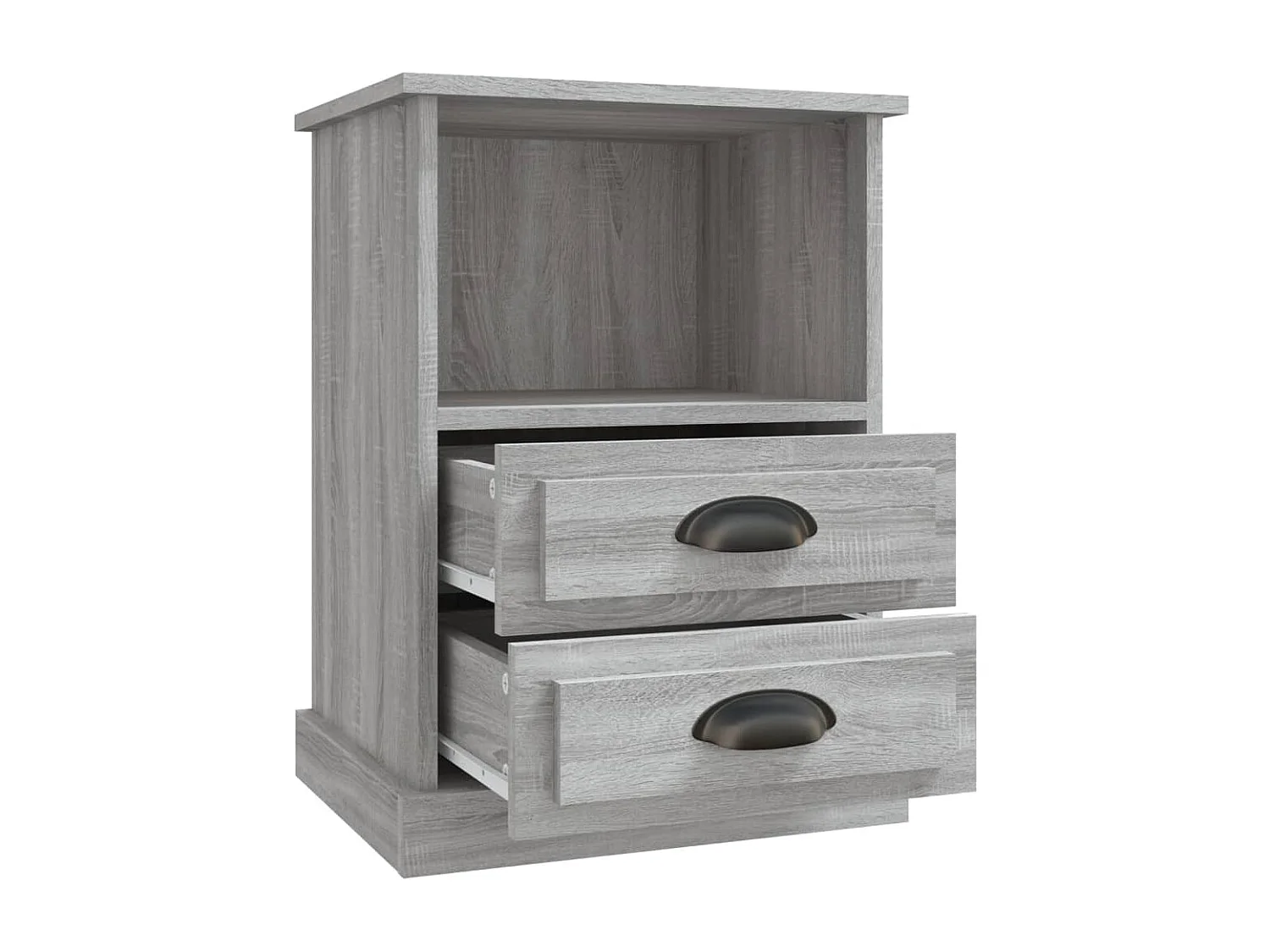 Nachttische 2 Stk. Grau Sonoma 43x36x60 cm