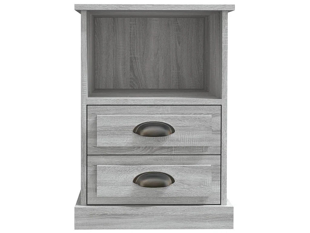 Nachtkastjes 2 st 43x36x60 cm grijs sonoma eikenkleurig