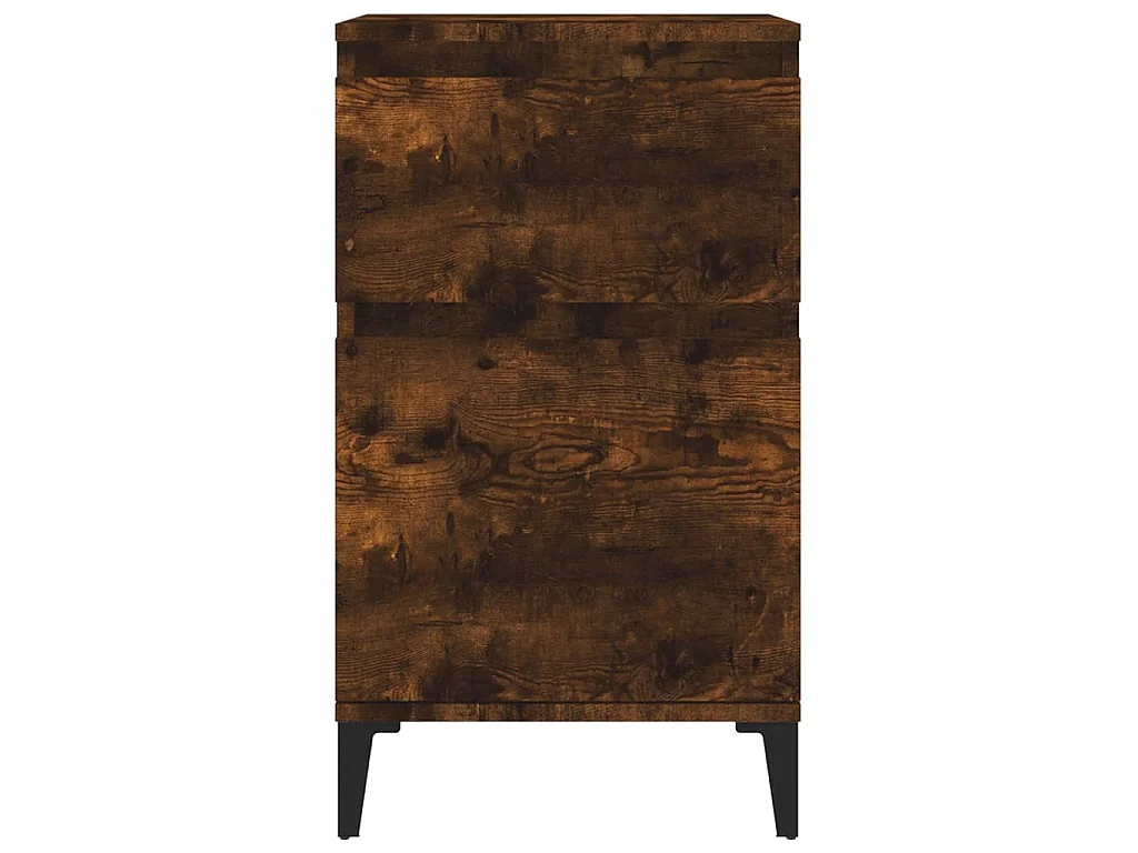 Comodini 2pz Rovere Fumo 40x35x70 cm