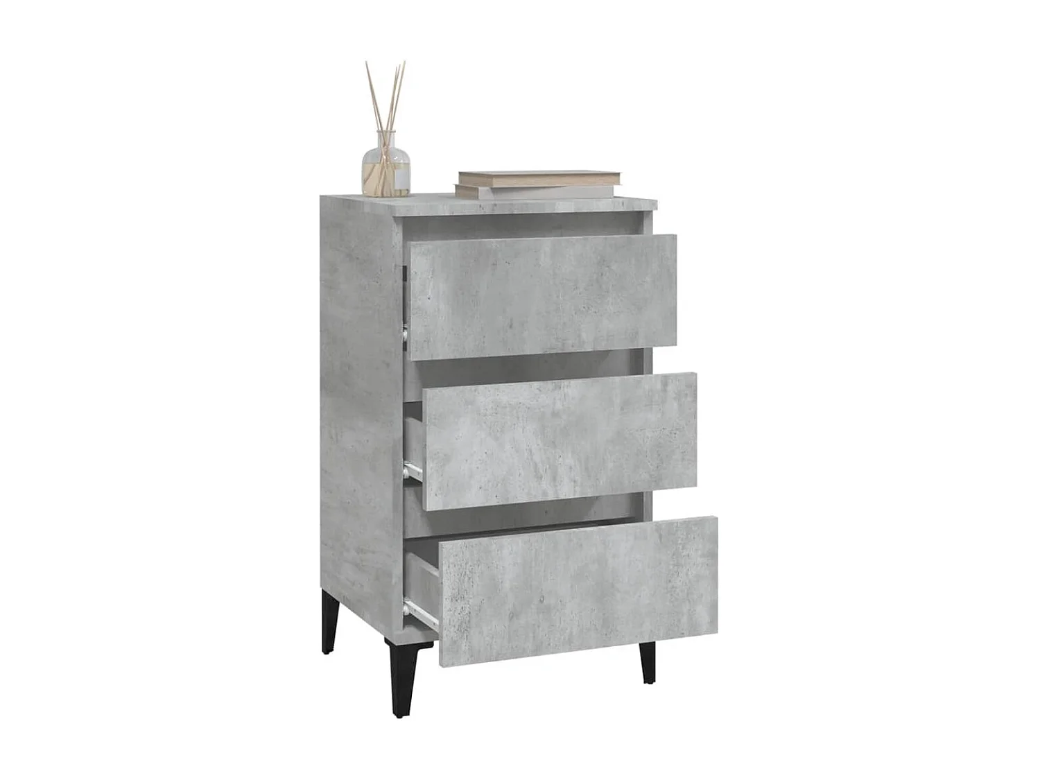 Nachttisch Betongrau 40x35x70 cm Holzwerkstoff