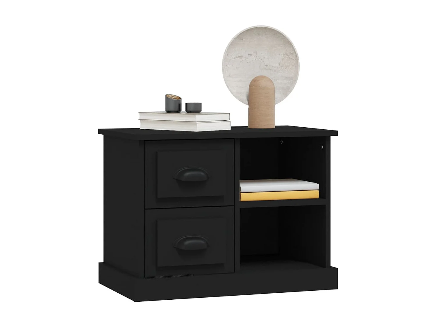 Table de chevet noir 60x35,5x45 cm