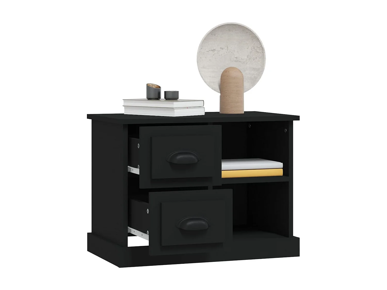 Table de chevet noir 60x35,5x45 cm