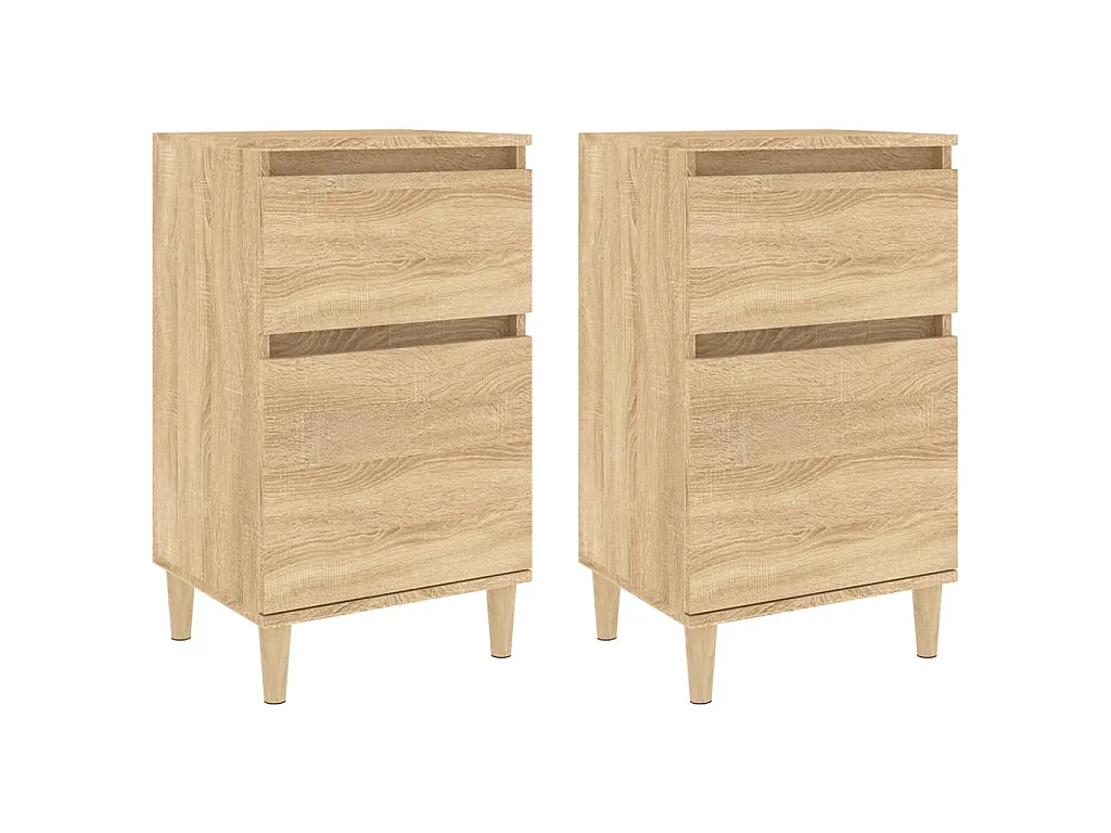 Comodini 2pz Rovere Sonoma 40x35x70 cm