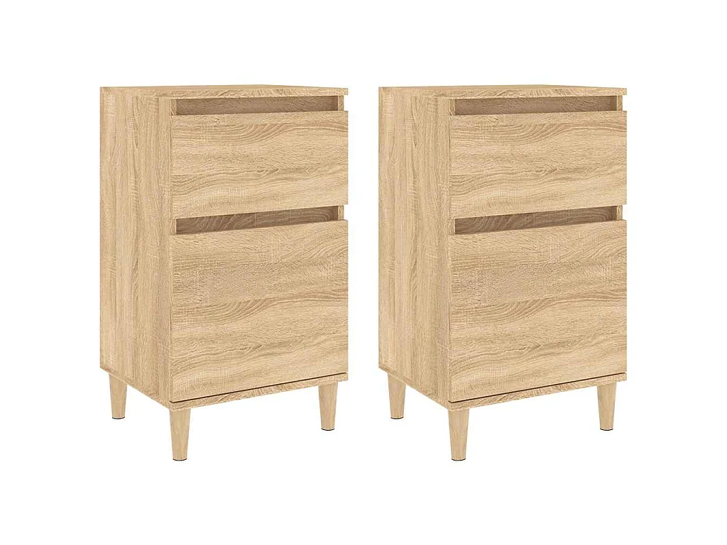 Comodini 2pz Rovere Sonoma 40x35x70 cm