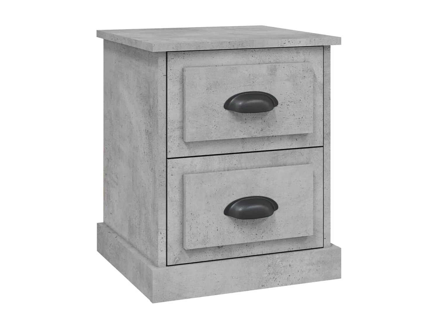 Table de chevet gris béton 39x39x47,5 cm bois d'ingénierie