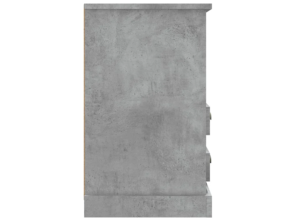 Table de chevet gris béton 43x36x60 cm