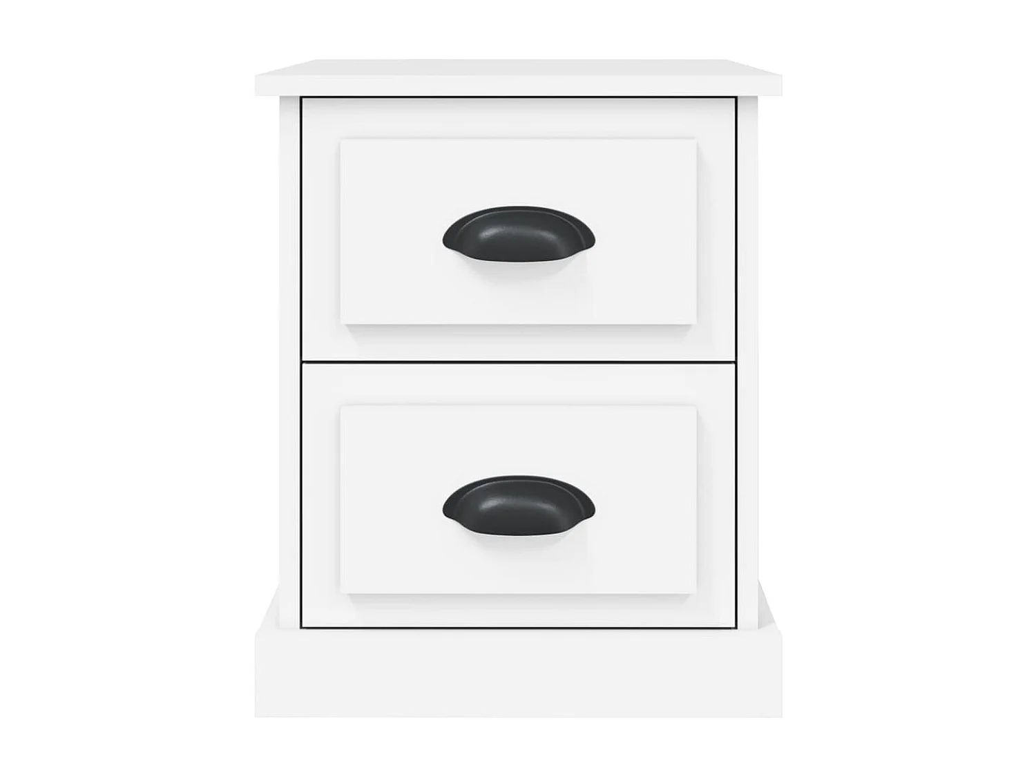 Tables de chevet 2 pcs blanc 39x39x47,5 cm bois d'ingénierie